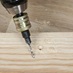 Trend Snappy Countersink and Plug Cutter Drill Bits 4 Piece Set Pilot Hole Being Drilled