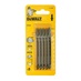 DeWalt 100mm T144D T-Shank Wood Jigsaw Blades Pack of 5