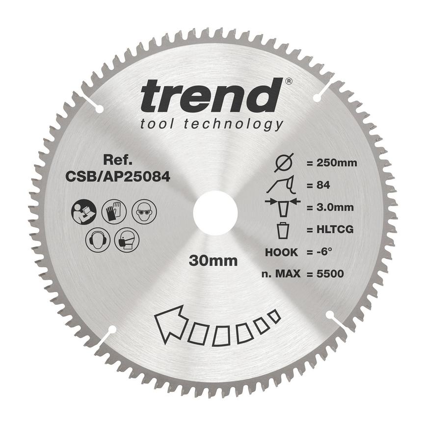 Trend 250mm x 30mm 84T Multi Material Mitre Saw Blade