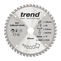 TLS0741 Trend 165mm x 20mm 48T Multi Material Circular Saw Blade
