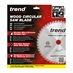 Trend 250mm x 30mm 72T Hardwood Mitre Saw Blade Packaging