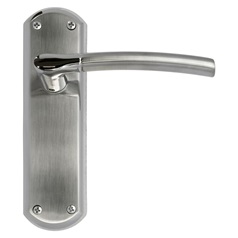 Dale Hardware Newington Lever on Backplate Satin Chrome Door Handle Single