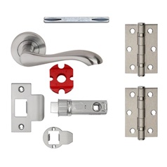 Jigtech Fino Quickfit Lock and Latch pack - Satin Chrome Plated