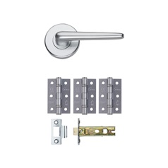 Edinburgh Aluminium Rose Rose Handle Latch Pack