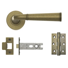 Fuller and Forge Arno Antique Brass Lever on Rose Door Handle Pack