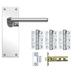 Fuller and Forge Munch Polished Chrome Lever on Backplate Latch Door Handle Pack