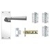 Fuller and Forge Arno Polished Chrome Lever on Backplate Latch Door Handle Pack