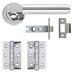Runda Polished Chrome Lever on Rose Door Handle Pack