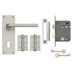 F&F Munch on Backplate Satin Nickel Lock Pack Primary