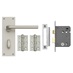 F&F Munch on Backplate Satin Nickel Bathroom Pack Primary