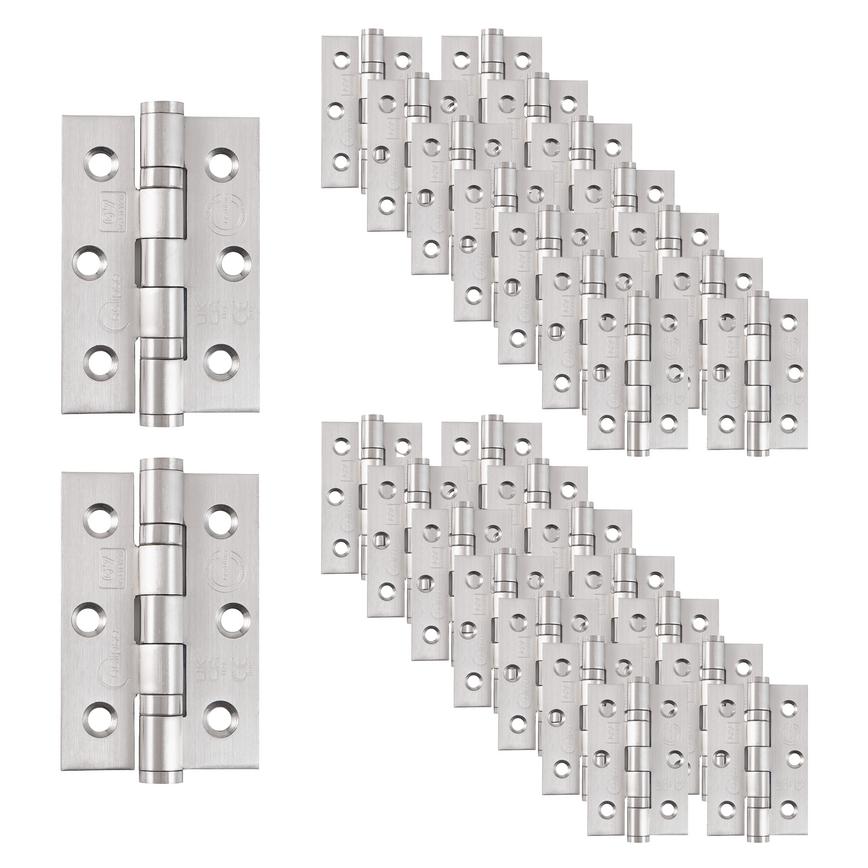 Satin S/Steel Ball Bearing Grade 7 Butt Hinge 3 (Pack of 30)