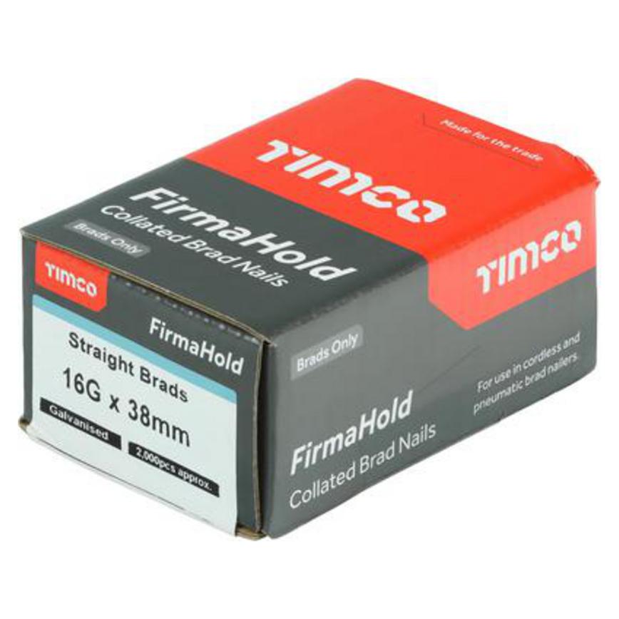 Firmahold 16G Straight Brads 38mm Box