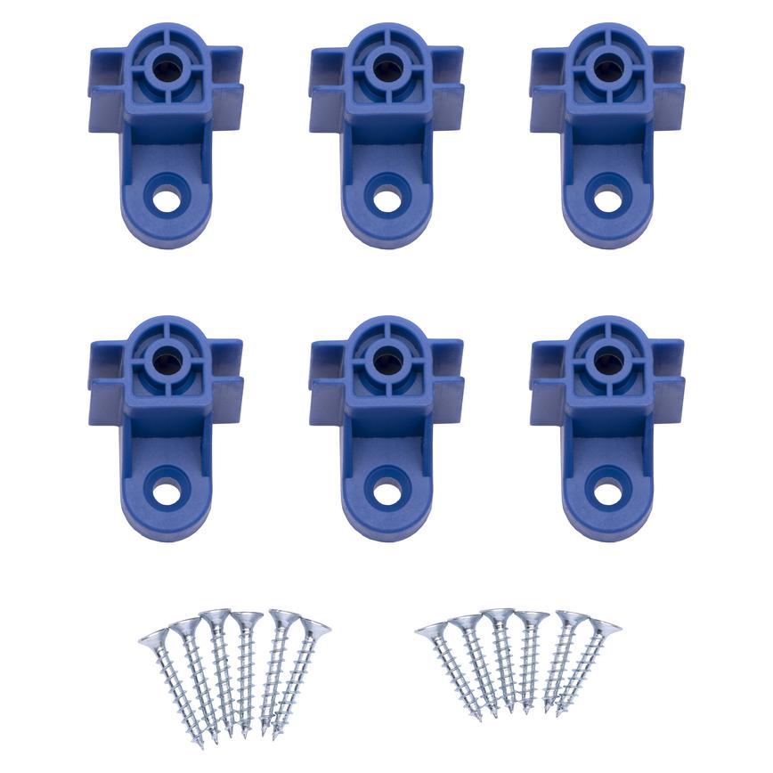 38mm x 30mm x 30mm Plastic Handleless Profile Worktop Fixing Bracket Pack of 5