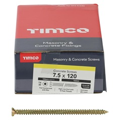 TIMCO MultiFix Concrete Screw 7.5mm x 120mm Box