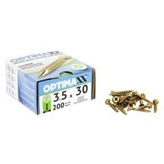 Optimaxx Torx Woodscrews 3.5 x 30mm (Box of 200) Box And Screws