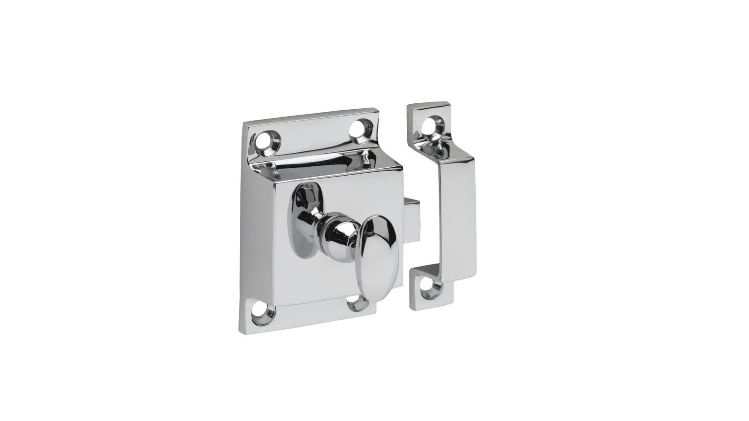 chrome effect latch handle
