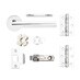 Jigtech Minim Polished S/Steel Slim Rose Handle Latch Pack