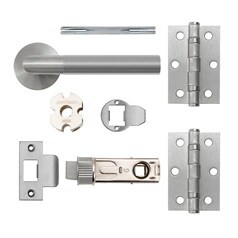 Jigtech Modell Satin S/Steel Slim Rose Handle Latch Pack