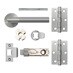 Jigtech Modell Satin S/Steel Slim Rose Handle Latch Pack