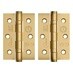 Eclipse Brushed Brass 76mm x 51mm Light Duty Grade 7 Ball Bearing Fire Rated Butt Hinge Pack of 2
