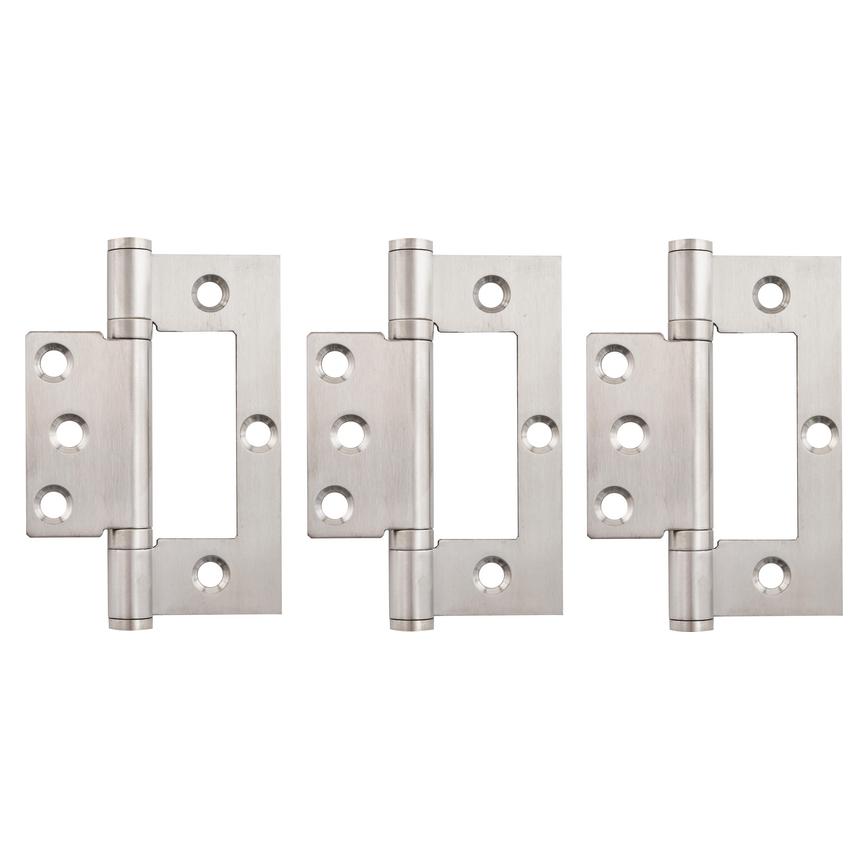 Ball Bearing Flush Hinge Open Pack of 3