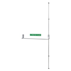 Union Panic Exit Bolt Single Door with 2 Point Locking - Silver