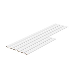 2061mm x 80mm Corner Walk In Larder Rail Pack of 6 White