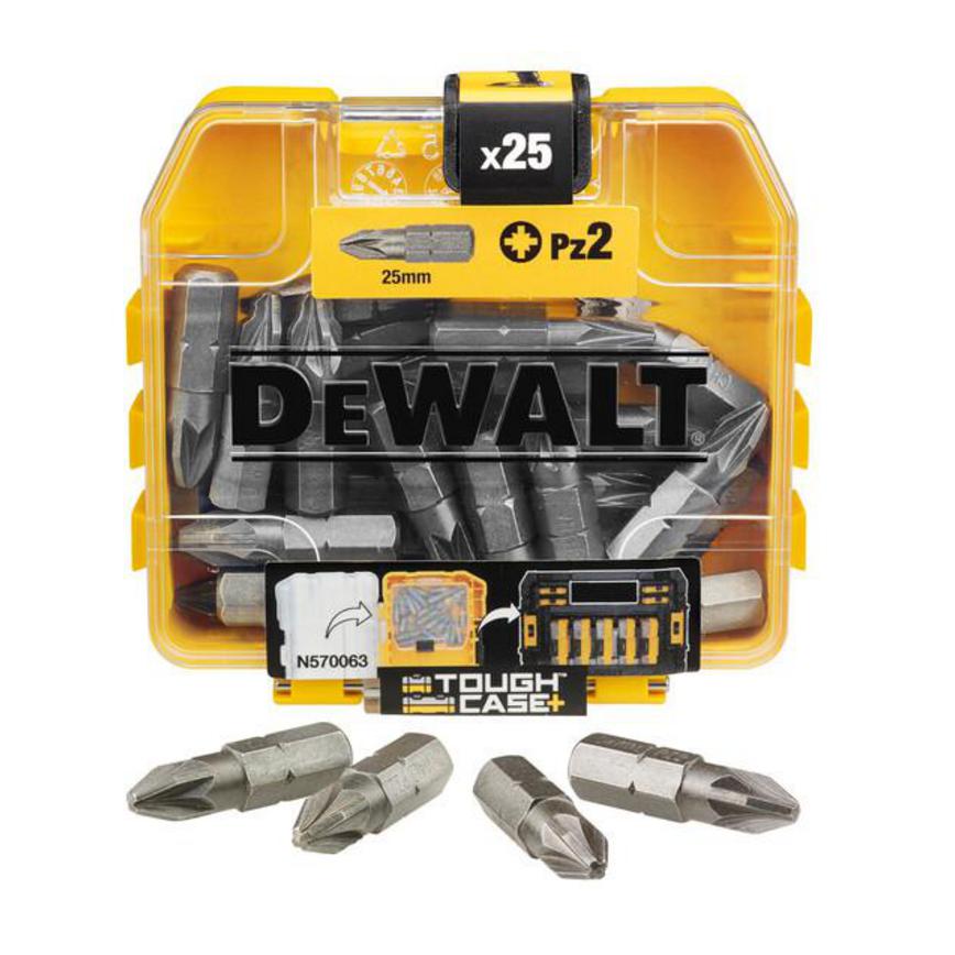 TLS5264_DeWalt PZ2 Steel Pozi Screwdriver Bit Pack of 25 Out Of The Box