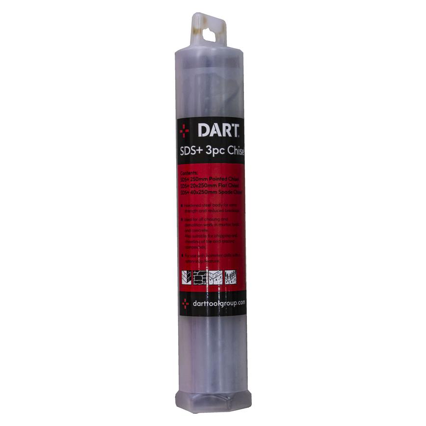 DART SDS+ 250mm 3pc Chisel Set