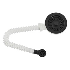 90mm Black Single Bowl Strainer Waste