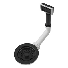 90mm Black Single Bowl Strainer Waste