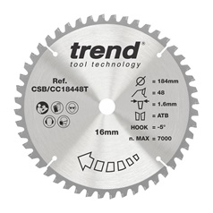 Trend Craft Pro184mm x 48T Cordless MitreSaw Blade