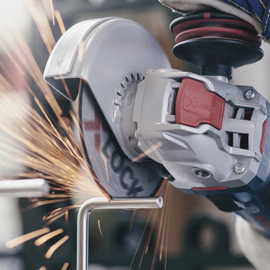 Bosch Xlock Inox Cutting Disc in use
