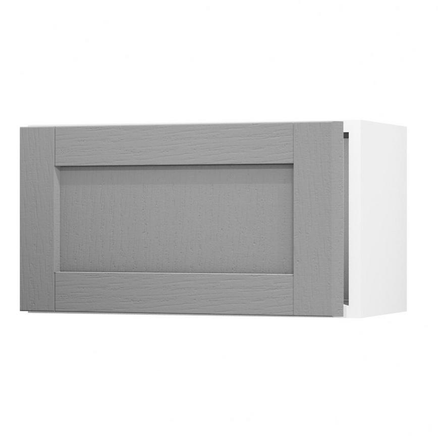 Allendale Slate Grey 600 Integrated Microwave Topbox Door Open