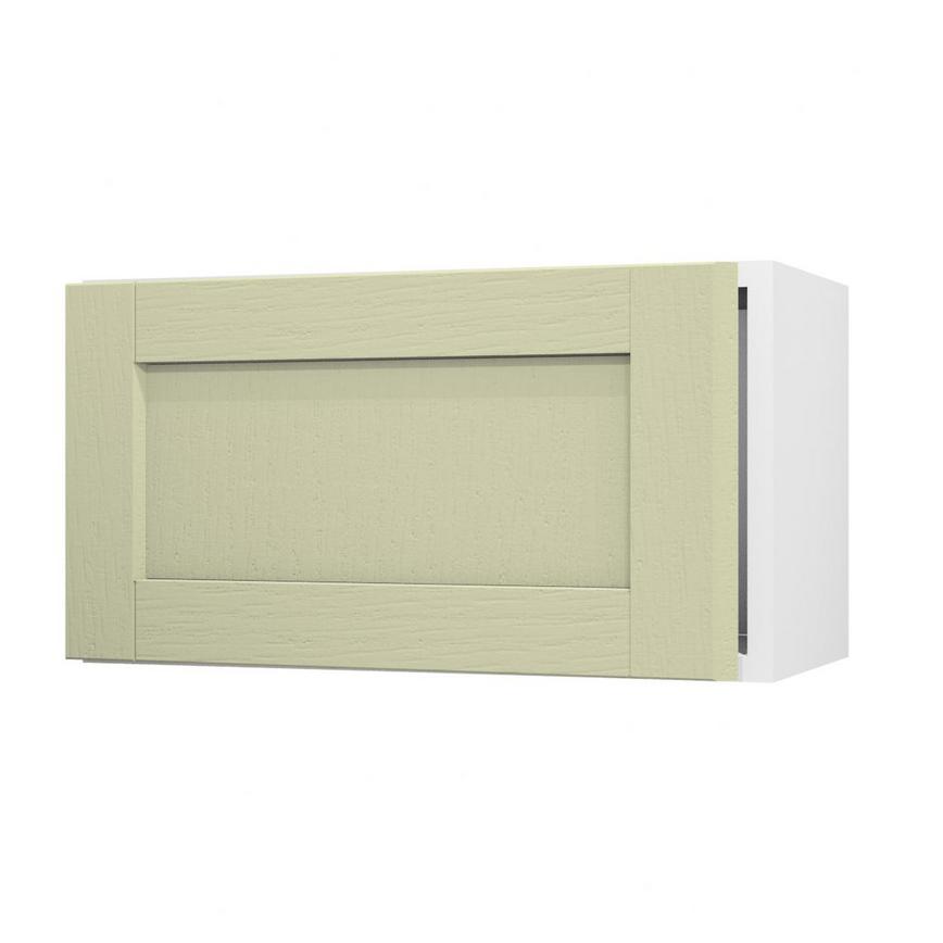 Allendale Sage Green 600 Integrated Microwave Topbox Door Open