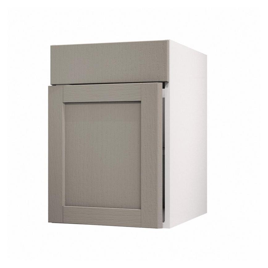 Allendale Pebble 500mm x 557mm Door Front Shown Open at an Angle as Part of a Door and Drawer Unit