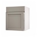 Allendale Pebble 600mm x 557mm Door Front Shown Open at an Angle as Part of a Door and Drawer Unit