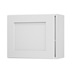Chelford White Paintable 600 Tall Integrated Microwave Topbox Door Open