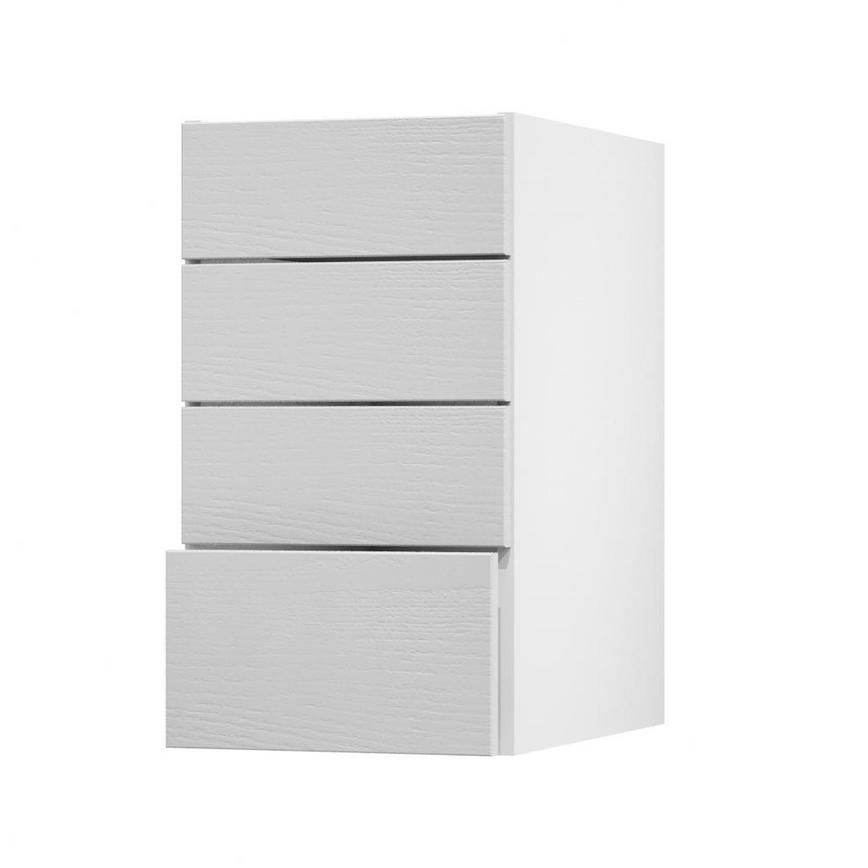 Chilcomb Dove Grey 400 Deep Drawer Door Open