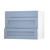 Chilcomb Dusk Blue 900 Pan Drawer Door Open