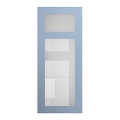 Chilcomb Dusk Blue 500 Panelled Glass Dresser Door