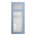 Chilcomb Dusk Blue 500 Panelled Glass Dresser Door