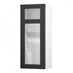 Chilcomb Charcoal 500 Panelled Glass Dresser Door Open