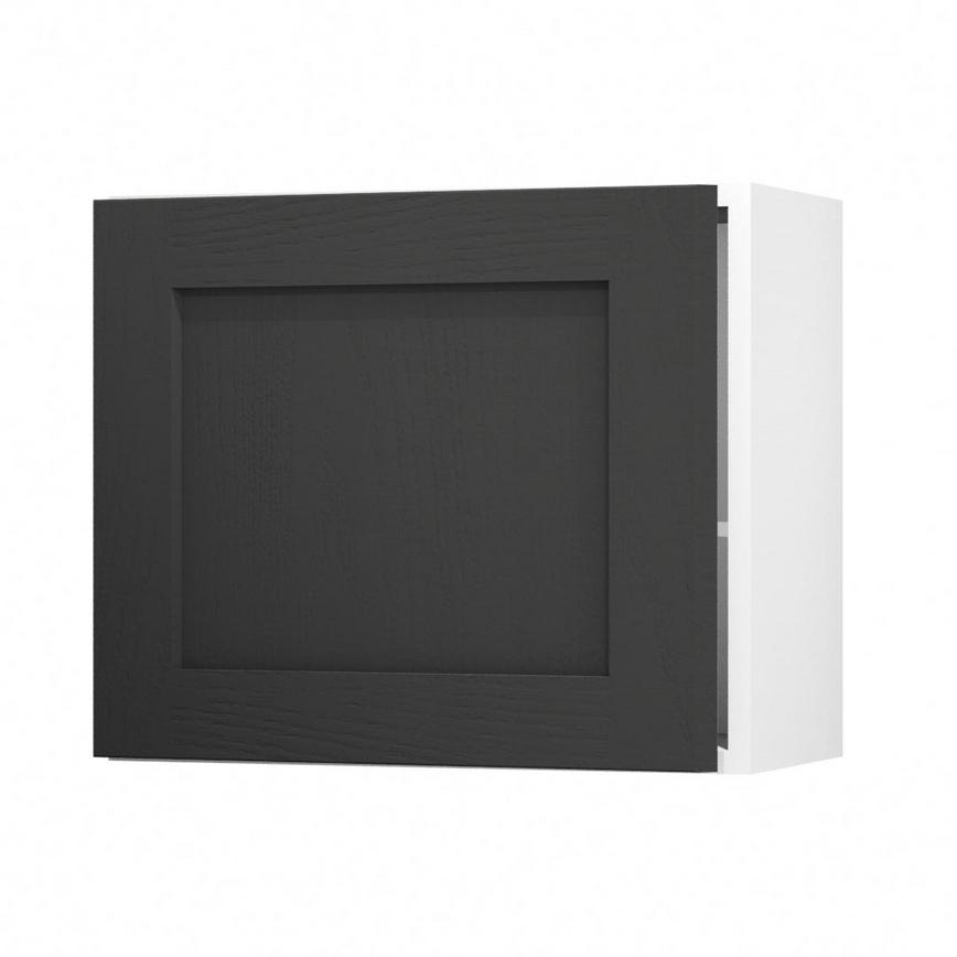 Chilcomb Charcoal 600 Tall Integrated Microwave Topbox Door Open