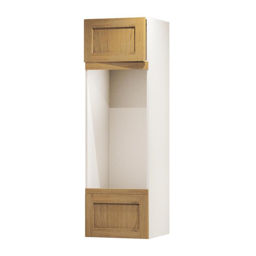 Chilcomb Oak 600 Appliance Tower Door Open 437mm