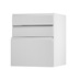 Clerkenwell Gloss Dove Grey 600 Hob / Pan Drawer Door Open