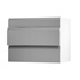 Clerkenwell Gloss Slate Grey 900 Pan Drawer Door Open
