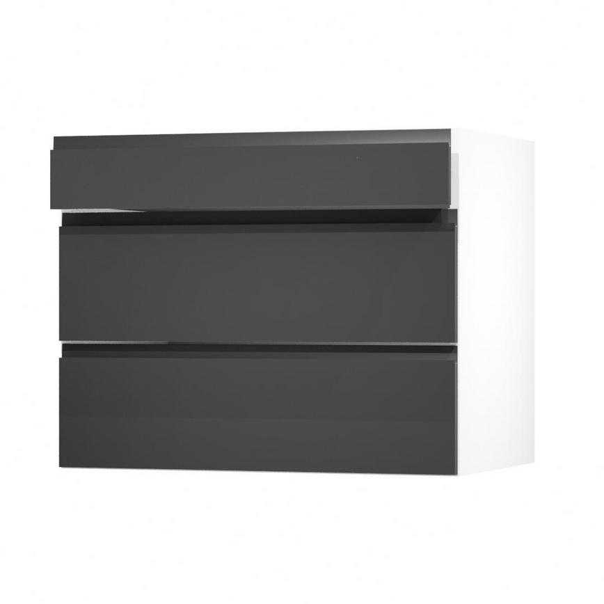 Clerkenwell Super Matt Charcoal 900 Drawer Door Open
