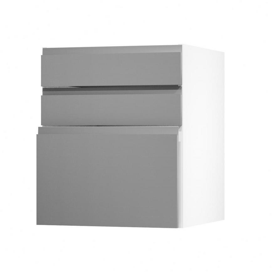 Clerkenwell Super Matt Slate Grey 600 Hob / Pan Drawer Door Open