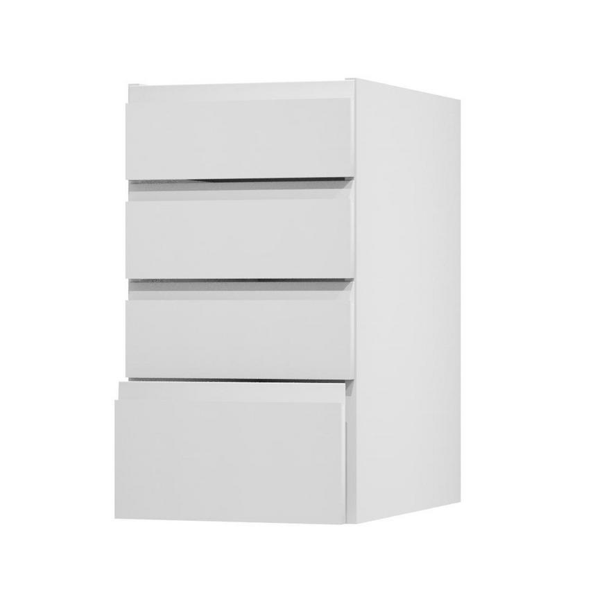 Clerkenwell Super Matt White 400 Deep Drawer Door Open